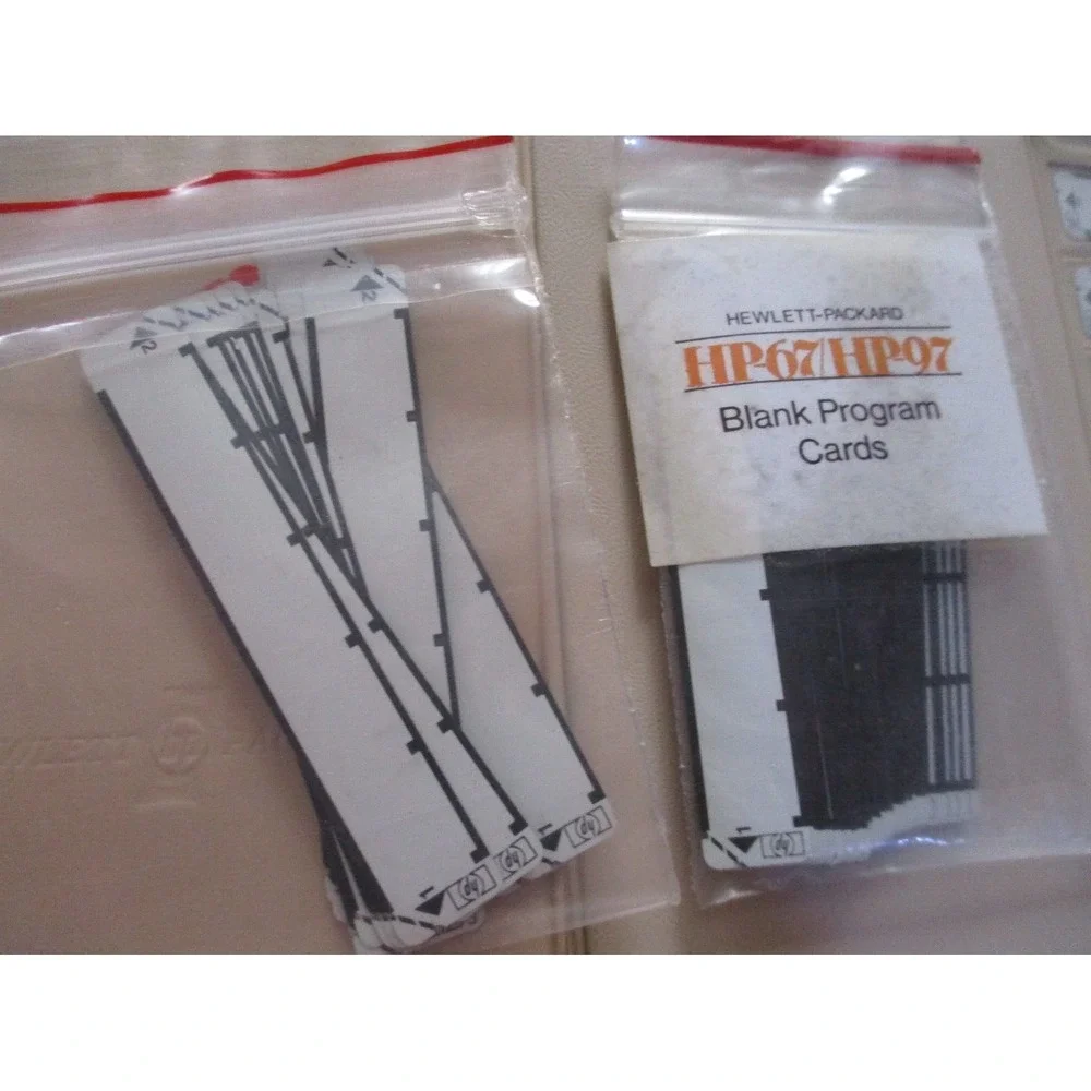 HP MAGNETIC CARDS & 4 CASES FOR HP-67/HP-97 - 67 BLANK CARDS